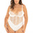 Oh La La Cheri Plus Size Teddy Bright White / 1X Bridal Curvy Carmella Teddy