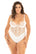 Oh La La Cheri Plus Size Teddy Bright White / 1X Bridal Curvy Carmella Teddy