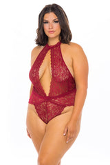 Oh La La Cheri Plus Size Teddy Curvy Allison Lace Teddy