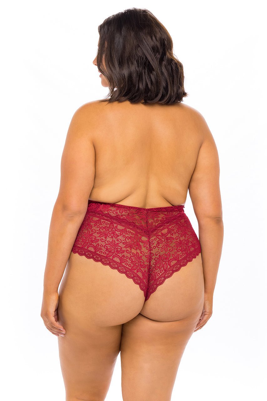 Oh La La Cheri Plus Size Teddy Curvy Allison Lace Teddy