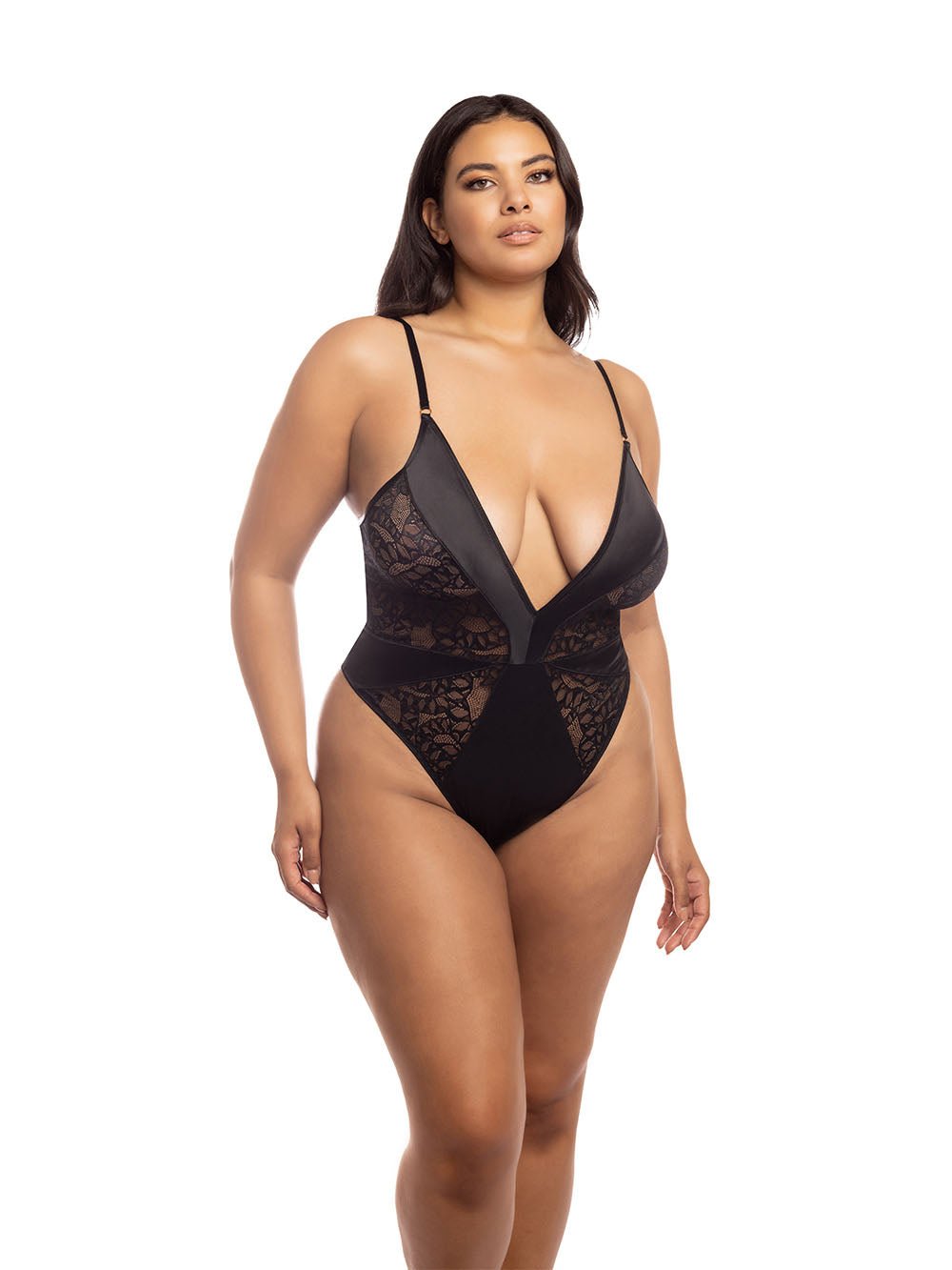 Oh La La Cheri Plus Size Teddy Curvy Amaya Snake Lace Teddy