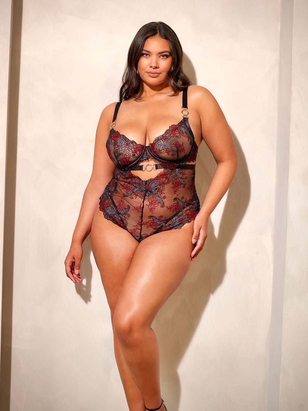 Oh La La Cheri Plus Size Teddy Curvy Azalea Crotch Teddy