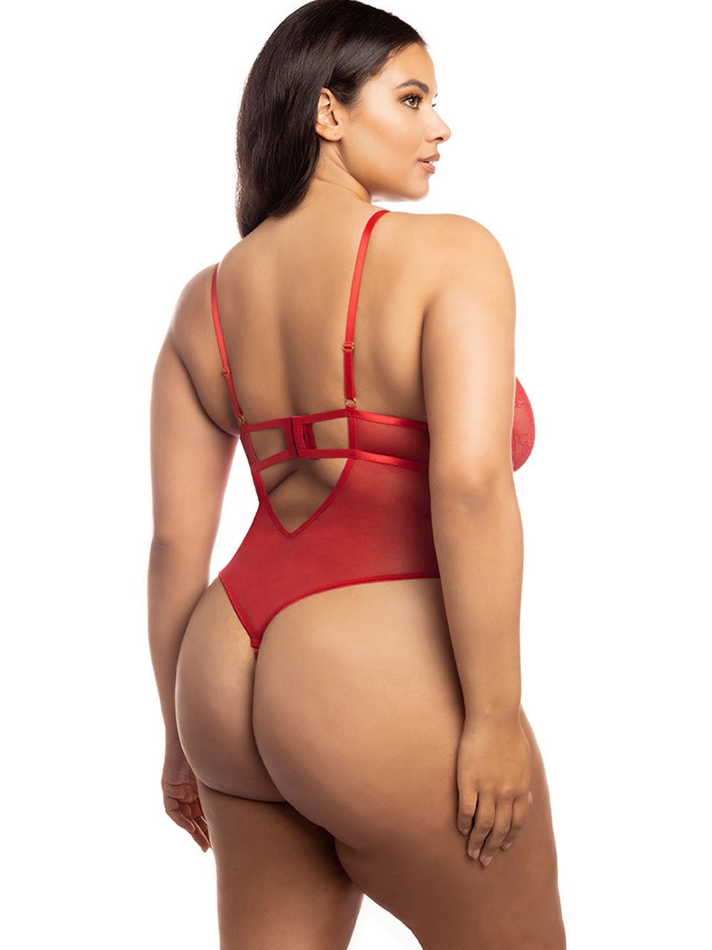 Oh La La Cheri Plus Size Teddy Curvy Hailey Lace Teddy