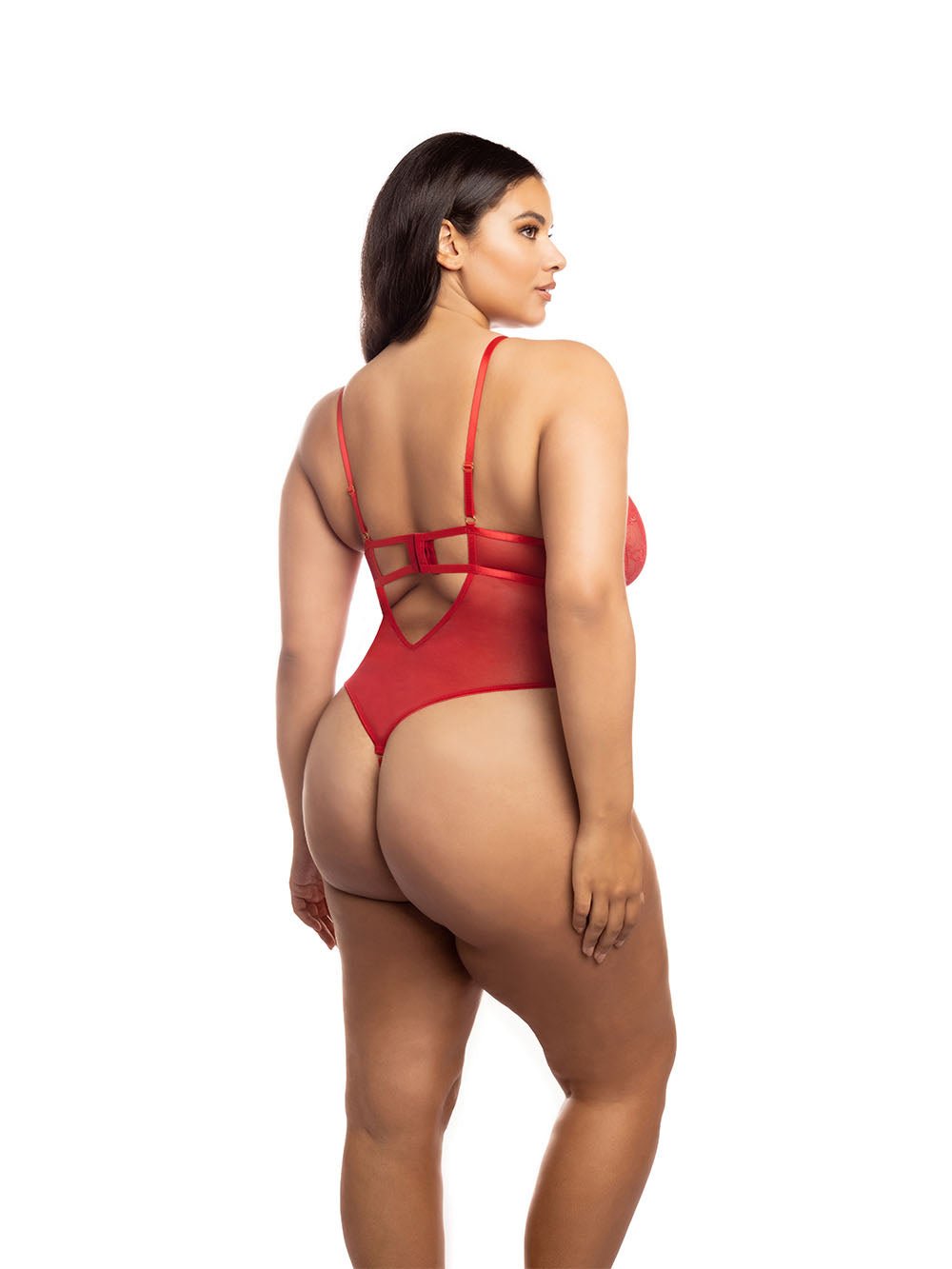 Oh La La Cheri Plus Size Teddy Curvy Hailey Lace Teddy