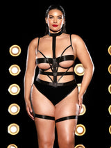 Oh La La Cheri Plus Size Teddy Fetish Curvy Lethal Peek-A-Boo Teddy