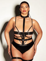 Oh La La Cheri Plus Size Teddy Fetish Curvy Lethal Peek-A-Boo Teddy