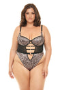 Oh La La Cheri Plus Size Teddy Leopard/Black / 1X Curvy Journee Leopard Teddy