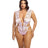 Oh La La Cheri Plus Size Teddy Pink Tulle / 1X/2X Curvy Imani Eyelash Lace Teddy