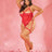 Oh La La Cheri Plus Size Teddy Red / 1X/2X Curvy Elayne Open Cup Teddy