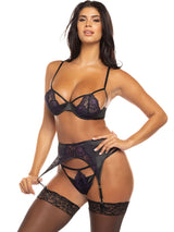 Oh La La Cheri Sets Demi Lace 3 Piece Bra Set