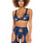 Oh La La Cheri Sets Estate Blue / S/M Janet Eyelash Lace 3 Piece Bra Set