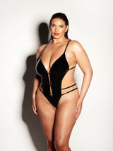 Oh La La Cheri Teddy Black / QU Fetish Curvy Whipped Teddy