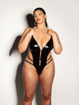 Oh La La Cheri Teddy Black / QU Fetish Curvy Whipped Teddy