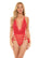 Oh La La Cheri Teddy Red / S/M Sloane Laced Up Teddy