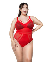 Parfait Bodysuits Parfait Mia Dot Wire-free Padded Mesh Bodysuit