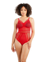 Parfait Bodysuits Parfait Mia Dot Wire-free Padded Mesh Bodysuit