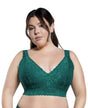 Parfait Bras 30 / D / Emerald Parfait Adriana Wire Free Lace Bralette - Emerald