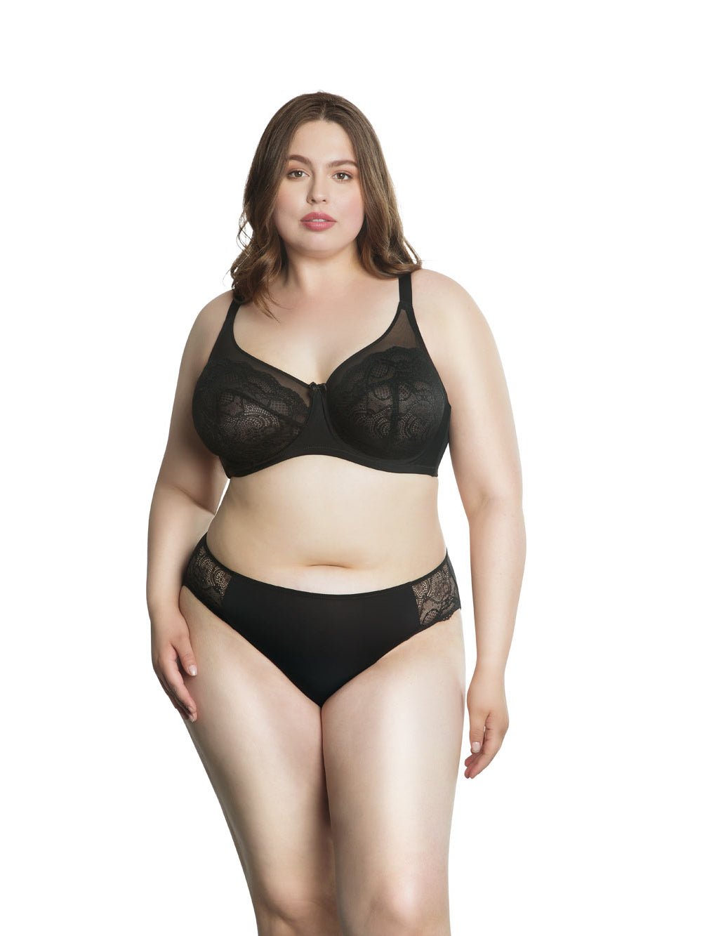 Reggiseno Parfait By Affinitas Penelope Senza Imbottitura, Coppe D–G, Nero Con Dettagli Blush – Comodo E Raffinato