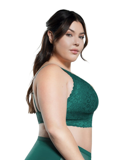 Parfait Bras Parfait Adriana Wire Free Lace Bralette - Emerald