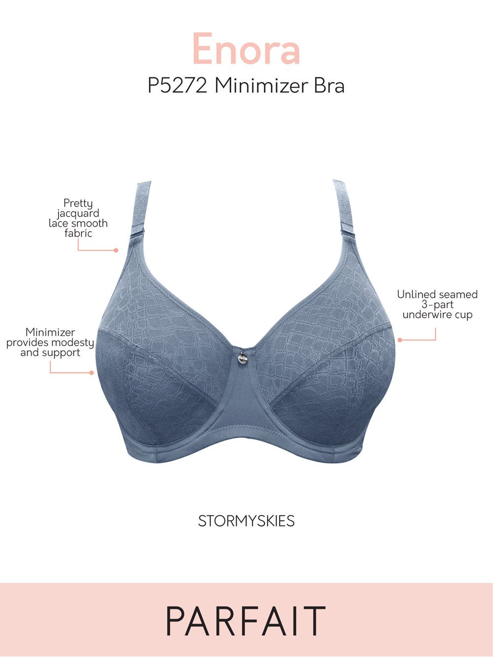 Parfait Bras Parfait Enora Minimizer Bra - Stormy Skies