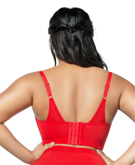 Parfait Bras Parfait Mia Dot Wire-free Padded Mesh Bralette - Racing Red