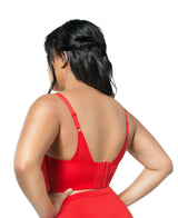 Parfait Bras Parfait Mia Dot Wire-free Padded Mesh Bralette - Racing Red