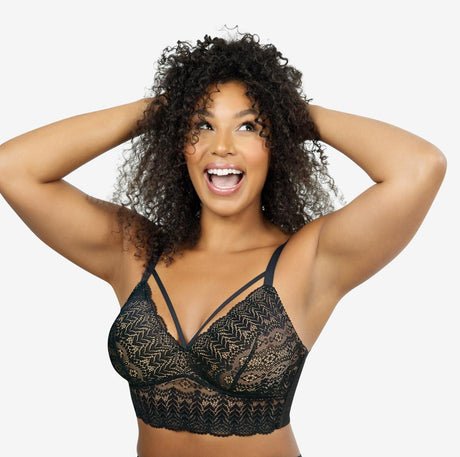 Parfait Bras Parfait Mia Lace Wire-free Padded Lace Bralette - Black