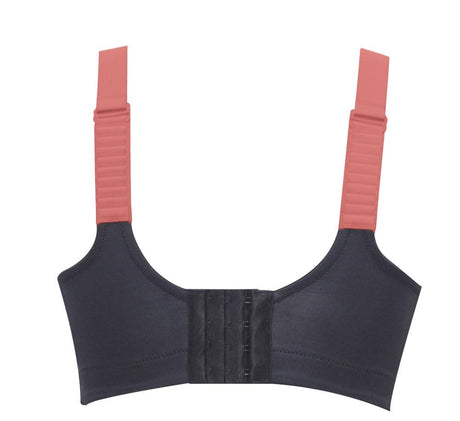 Parfait Bras Parfait Power Fit Unlined Moderate Impact Sports Bra - Black W/ Pink Blush