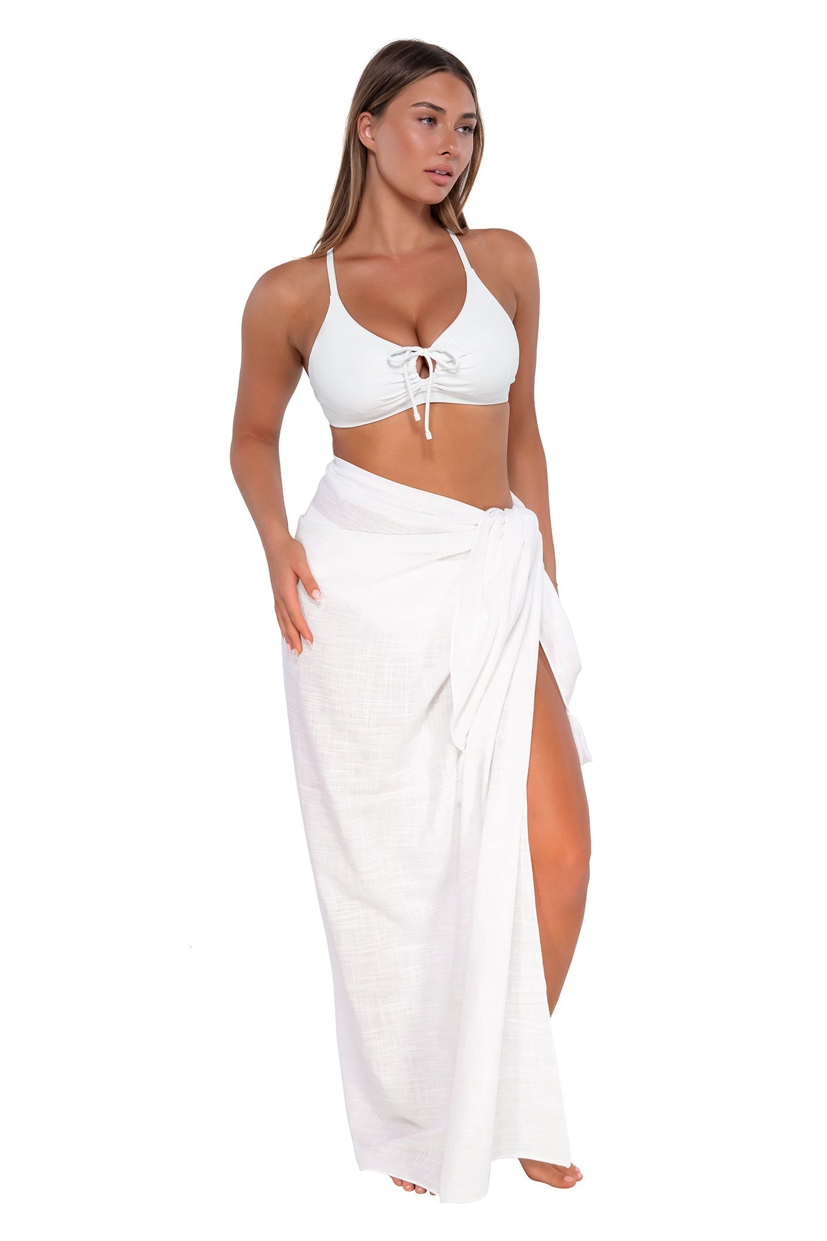 Sunsets &quot;Brands,Swimwear&quot; 1 SIZE / WHILI / 188 Sunsets White Lily Paradise Pareo