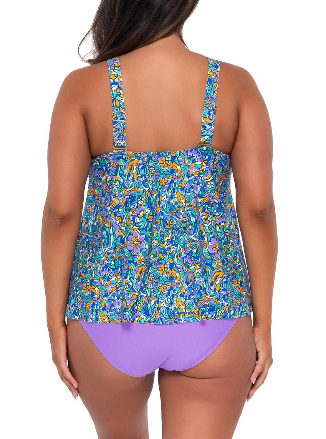 Sunsets Escape "Brands,Swimwear" 6 / PANSY / 964T Sunsets Escape Pansy Fields Sadie Tankini Top