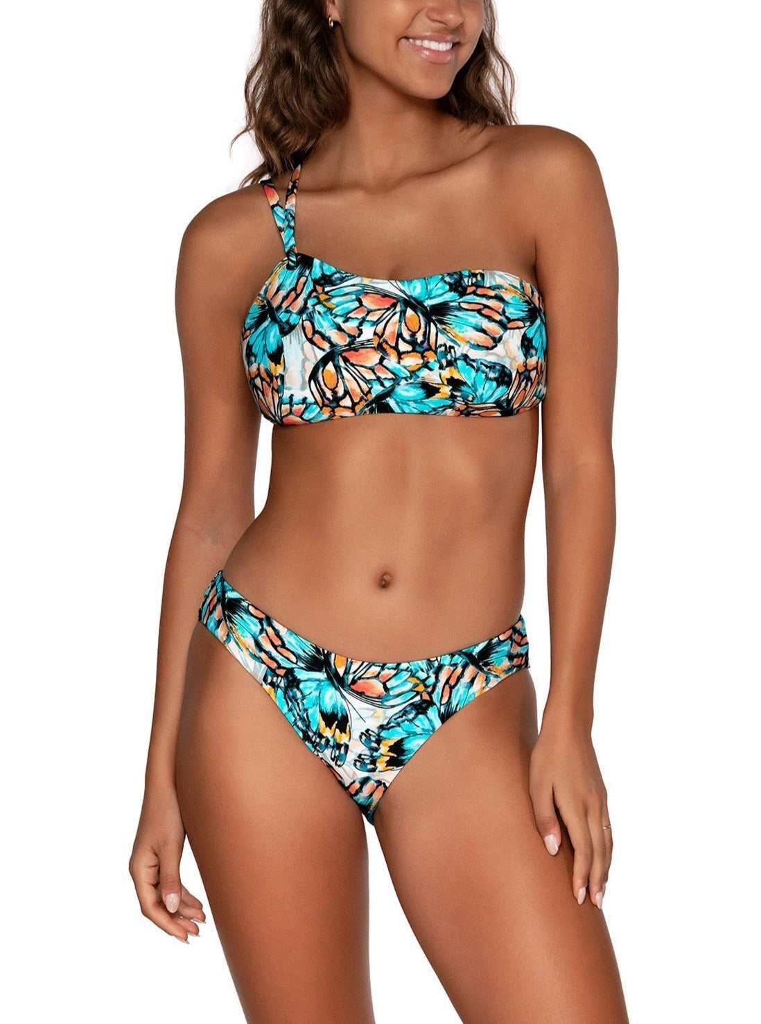 Swim Systems &quot;Brands,Swimwear&quot; XS / PACGR / T521 Swim Systems Pacific Grove Reese One Shoulder Top