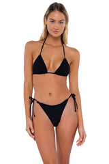 Swim Systems Black Kali Tie Side Bikini Bottom