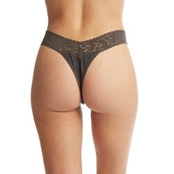 Organic Cotton High Rise Thong Lace Panties