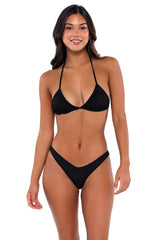 B Swim Black Baja Rib Nevaeh Bikini Bottom