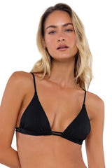 B Swim Black Baja Rib Kameryn Bikini Top