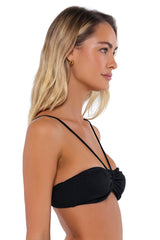 B Swim Black Baja Rib Anisa Bikini Top