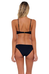 B Swim Black Baja Rib Anisa Bikini Top