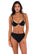 B Swim Black Baja Rib Macie Bikini Top