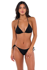 B Swim Black Baja Rib Bermuda Triangle Bikini Top