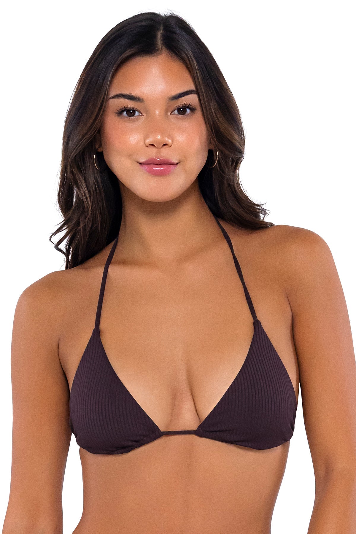 B Swim Java Flat Rib Bermuda Triangle Top