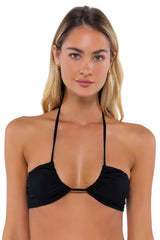 B Swim Black Baja Rib Sasha Bikini Top