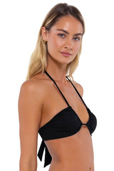 B Swim Black Baja Rib Sasha Bikini Top