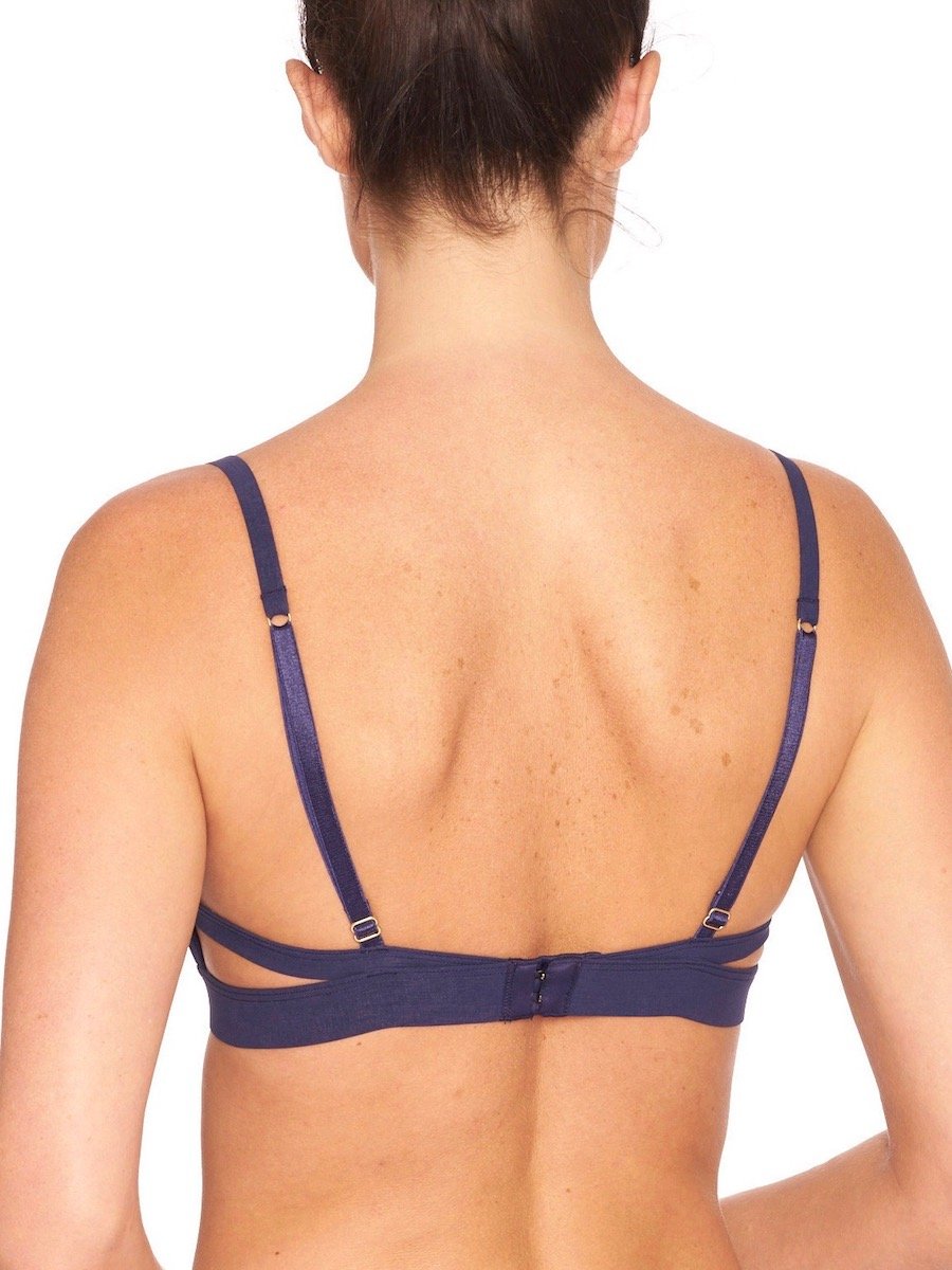 Addiction Nouvelle Lingerie Bras 32 / B / Navy Addiction Rocky Candy Halter Strap Sheer Bra