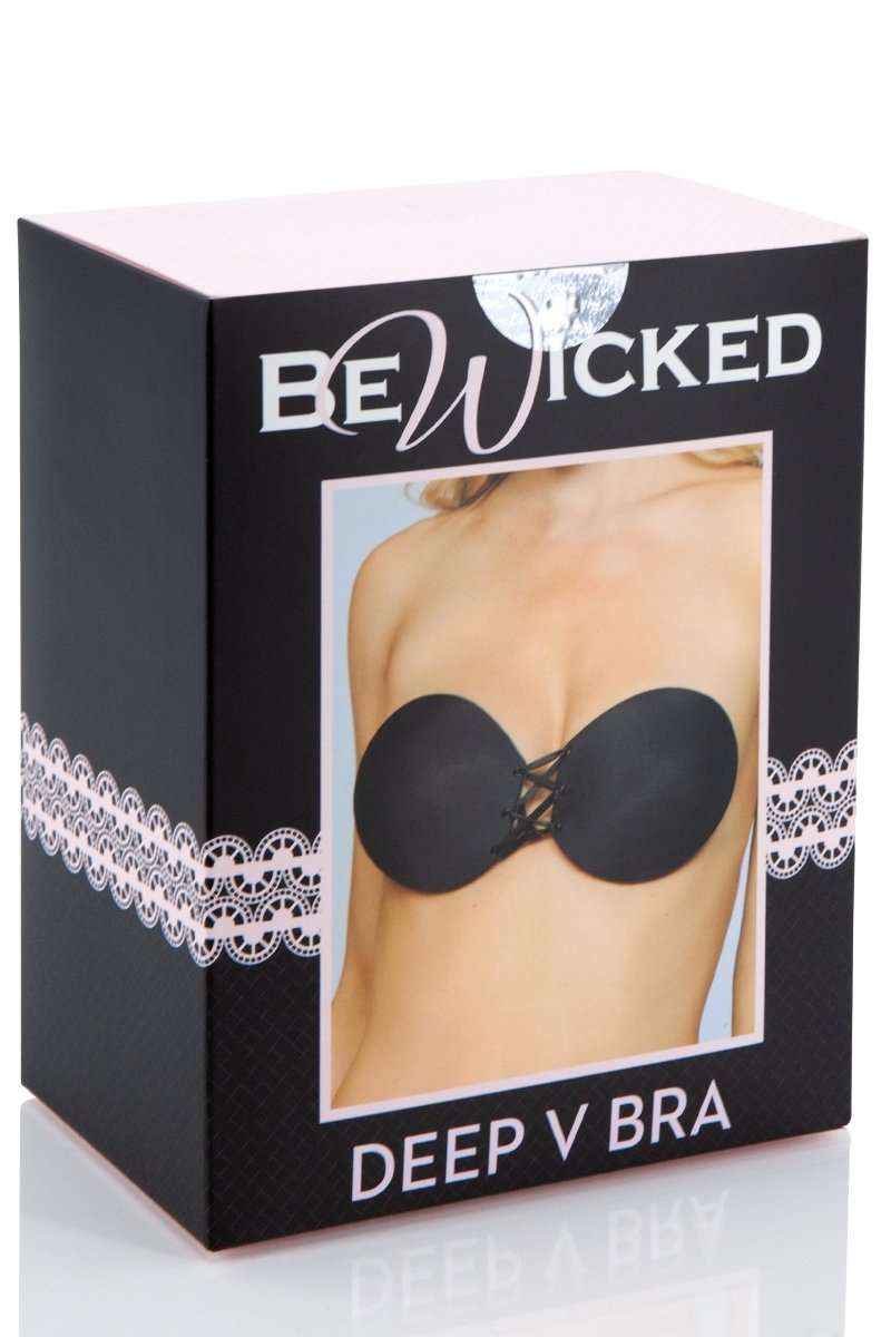 Be Wicked Adhesive Bra Black / D XB107 BK Close Ties -