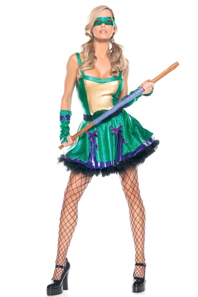 Be Wicked Costumes Green/Gold / M/L BW994 Ninja Babe Costume