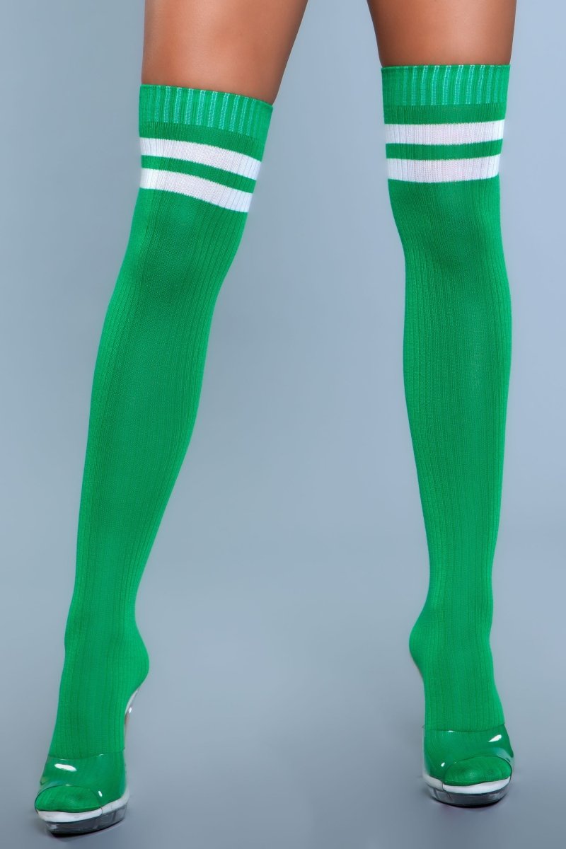 Be Wicked Hosiery Green / O/S 1936 Going Pro Thigh Highs