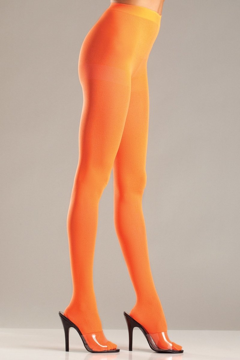 Be Wicked Hosiery Orange / One Size BW620O Opaque Pantyhose -
