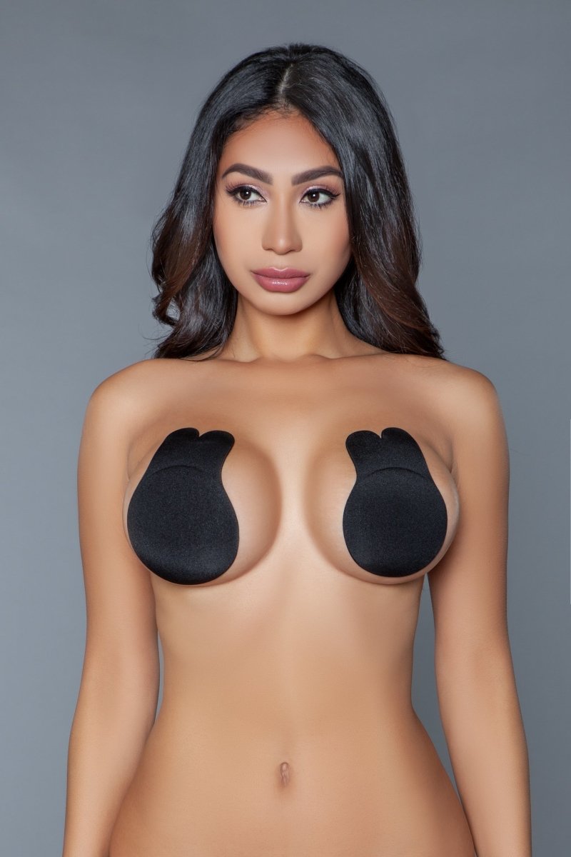 Be Wicked Nipple Covers Black / OS Bunny Nipple Cover Boob Lifter 2036