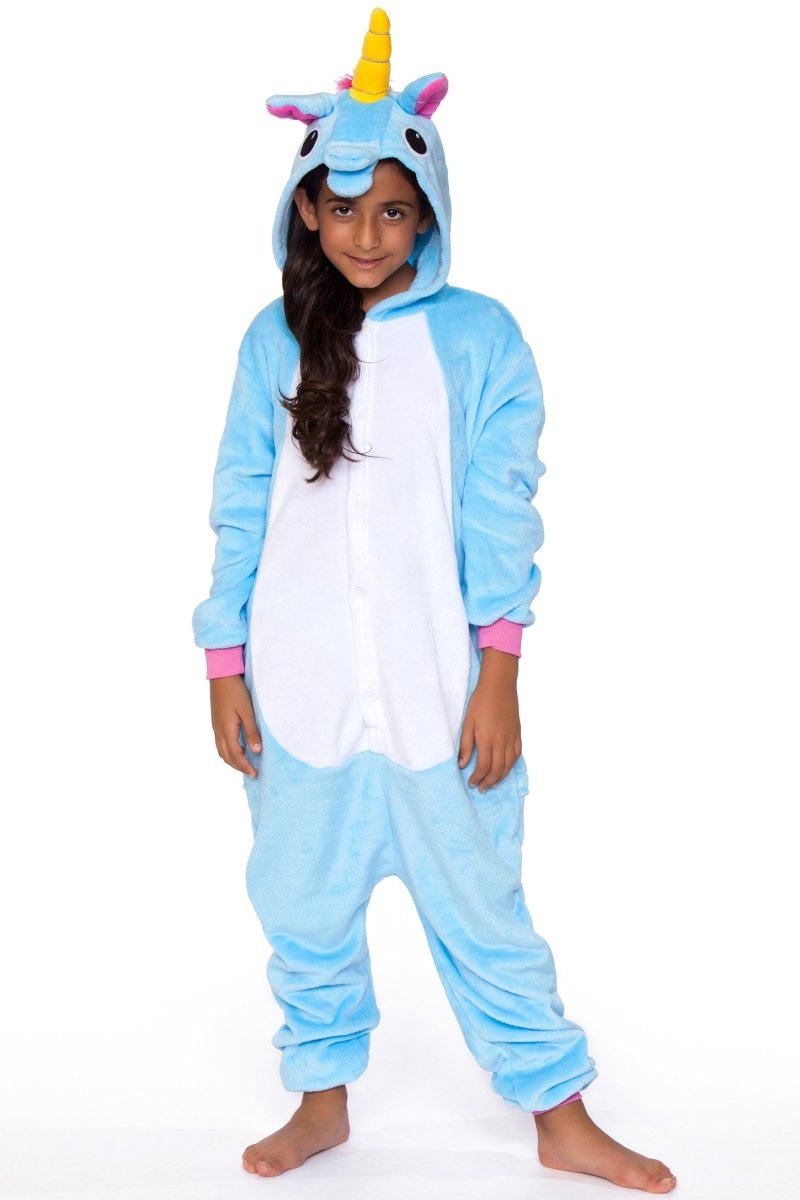 Be Wicked Sleepwear Blue/White / 10-14 Years C1810-C BLUE UNICORN Child Onesie