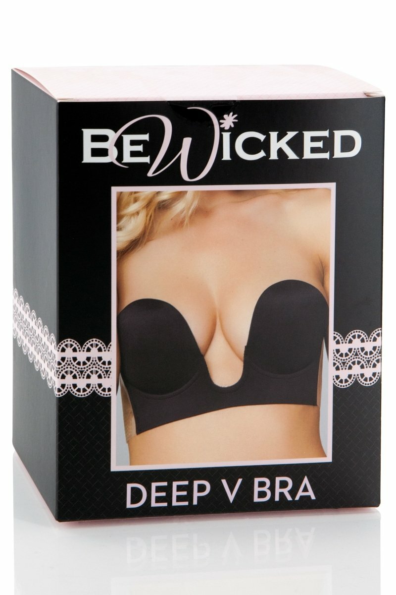 BeWicked Bra Accessories Black / A/S BWXB093BK Deep V Bra - Black